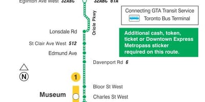 Kart ТТК 142 şəhərin mərkəzi / Prospekti RD Express-avtobus marşrutu Toronto
