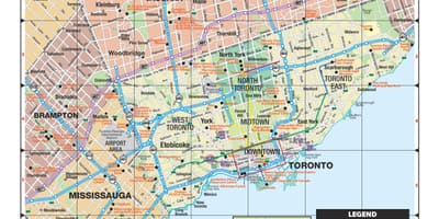 Xəritə böyük Toronto 