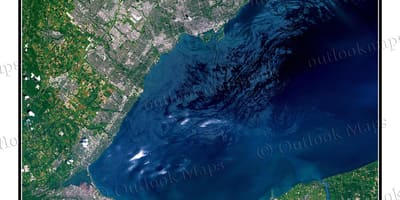 Kart Toronto peyk Ontario gölləri 