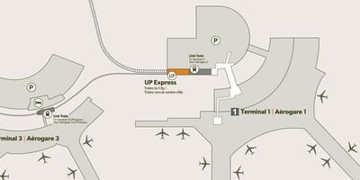 Kart dəmir yolu stansiyasından hava limanına Pearson 