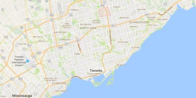 Kart Хиллкрест rayonunda Toronto