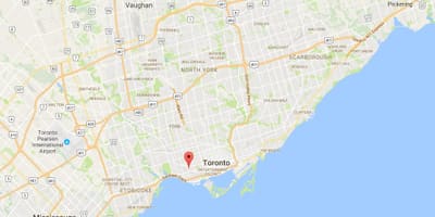 Xəritə kiçik Portuqaliya rayonunda Toronto