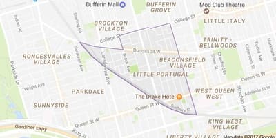 Xəritə kiçik Portuqaliya Toronto