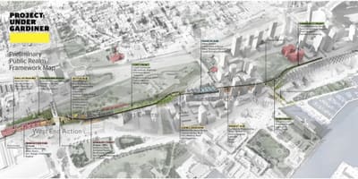Xəritə layihəsi Toronto altında gardiner