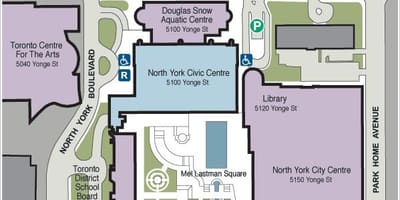 Kart Toronto incəsənət Mərkəzi və park 