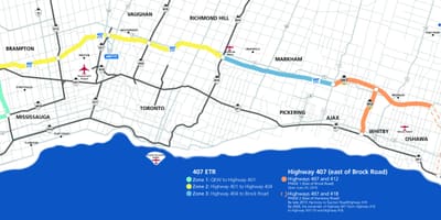 Kart Toronto, highway 407
