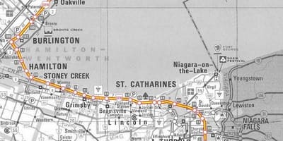 Kart Toronto, highway queen Elizabeth yol