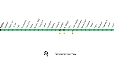Kart Toronto 2 metro xətti Блур-Данфорт