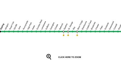 Kart Toronto 2 metro xətti Блур-Данфорт