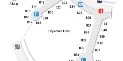 Kart Toronto Pearson terminal hava limanının прилетов, 3