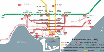 Kart Toronto tramvay 