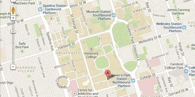 Kart Toronto universitetinin Sent-Corc