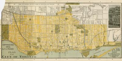 Şəhərin xəritəsi Toronto 1903