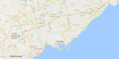 Xəritə yeni rayonunun Toronto Toronto