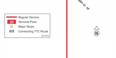 Kart ТТК 33 Forest-Hill avtobus marşrutu üzrə Toronto